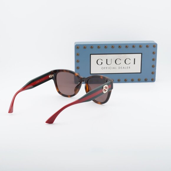 Gucci GG1866SK 002 Square Sunglasses – Havana/Brown